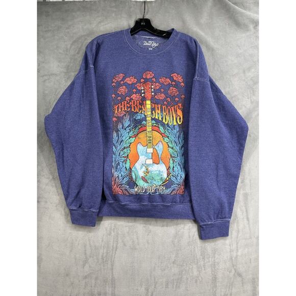Urban Outfitters Beach Boys Graphic Pullover Sweatshirt Size Small / Medium Crew - Picture 2 of 7